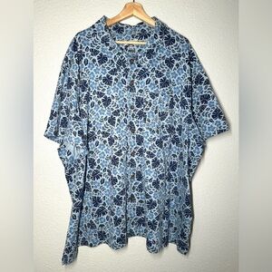 Duluth Trading Co Men’s Un-Longtail T Standard Fit Button Down Blue Size 4XL